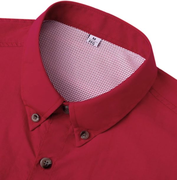 Alimens & Gentle Short Sleeve Fishing Shirt Wicking Fabric Sun Protection Casual Button Down Shirts - Image 71