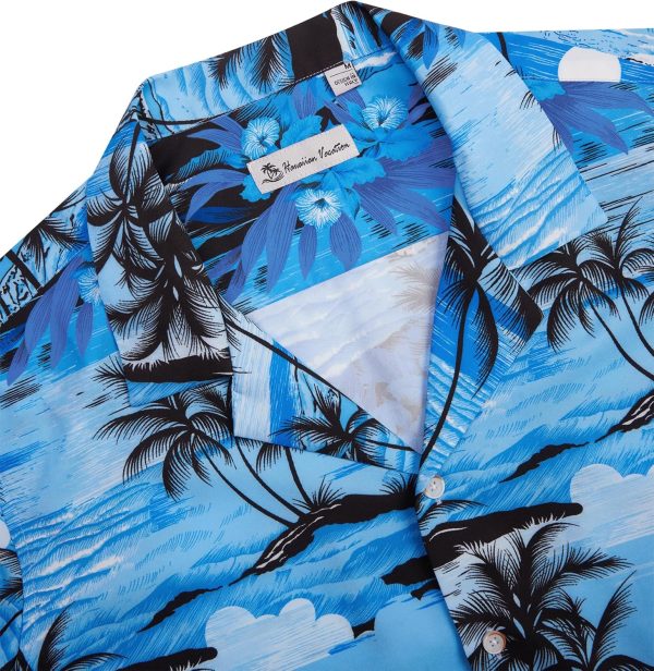 Alimens & Gentle Hawaiian Shirt for Men Summer Beach Casual Short Sleeve Button Down Shirts Printed Tropical Vacation Shirts - Image 142