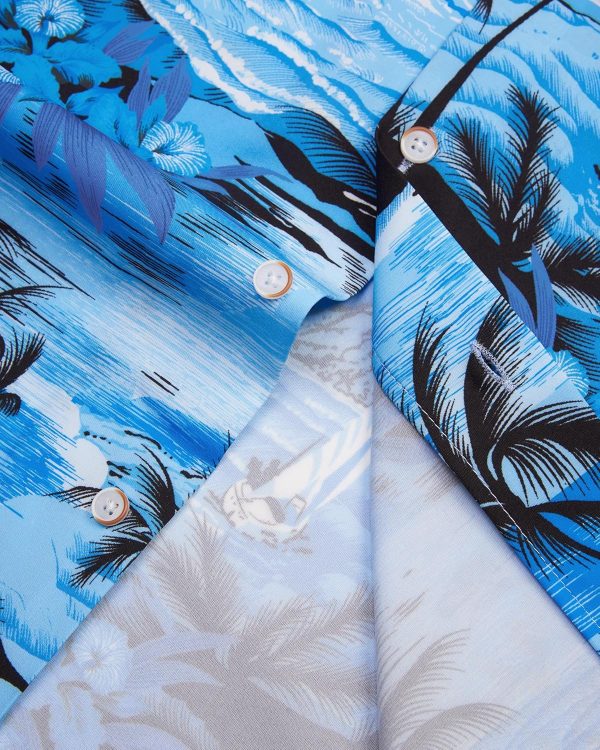 Alimens & Gentle Hawaiian Shirt for Men Summer Beach Casual Short Sleeve Button Down Shirts Printed Tropical Vacation Shirts - Image 143