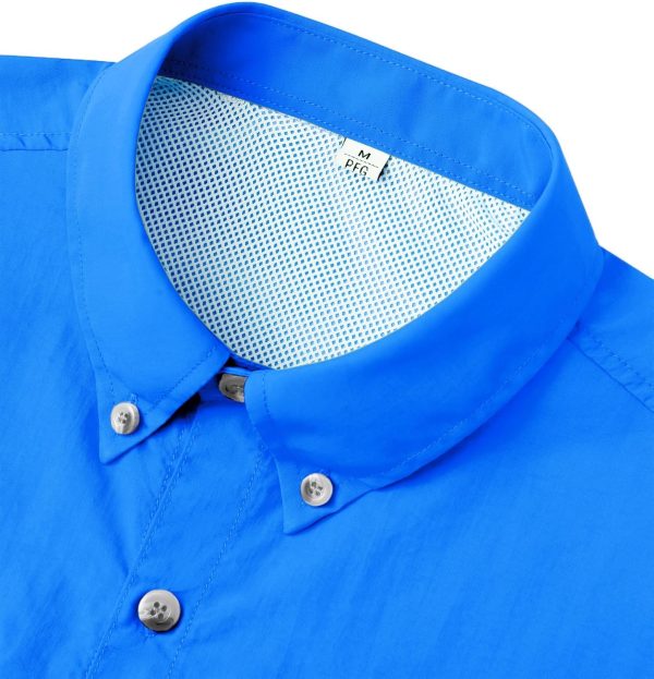 Alimens & Gentle Short Sleeve Fishing Shirt Wicking Fabric Sun Protection Casual Button Down Shirts - Image 78