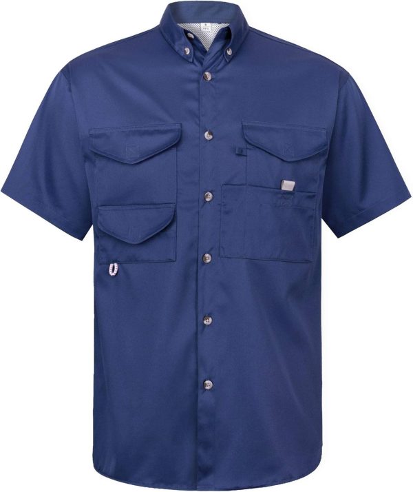 Alimens & Gentle Short Sleeve Fishing Shirt Wicking Fabric Sun Protection Casual Button Down Shirts - Image 82