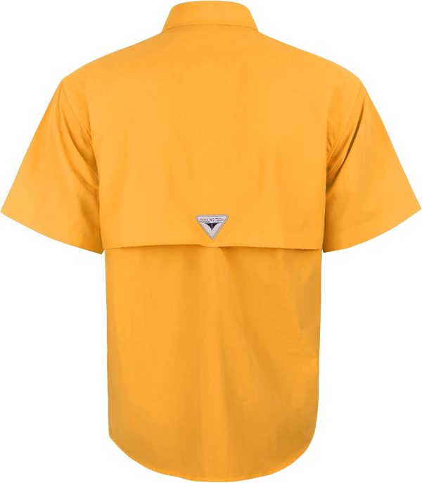 Alimens & Gentle Short Sleeve Fishing Shirt Wicking Fabric Sun Protection Casual Button Down Shirts - Image 117
