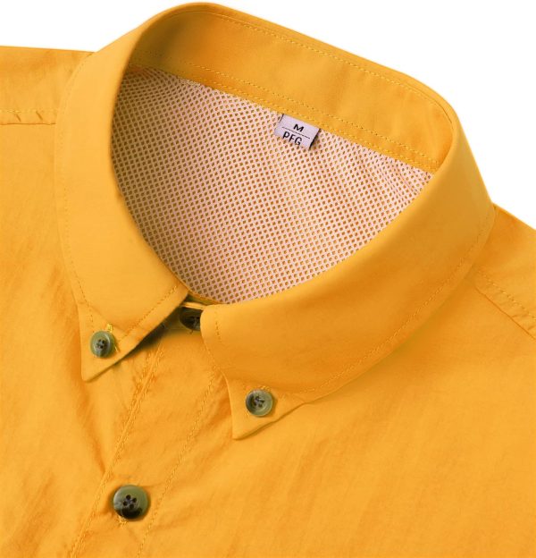 Alimens & Gentle Short Sleeve Fishing Shirt Wicking Fabric Sun Protection Casual Button Down Shirts - Image 119