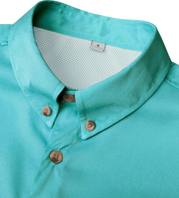 Alimens & Gentle Short Sleeve Fishing Shirt Wicking Fabric Sun Protection Casual Button Down Shirts - Image 126